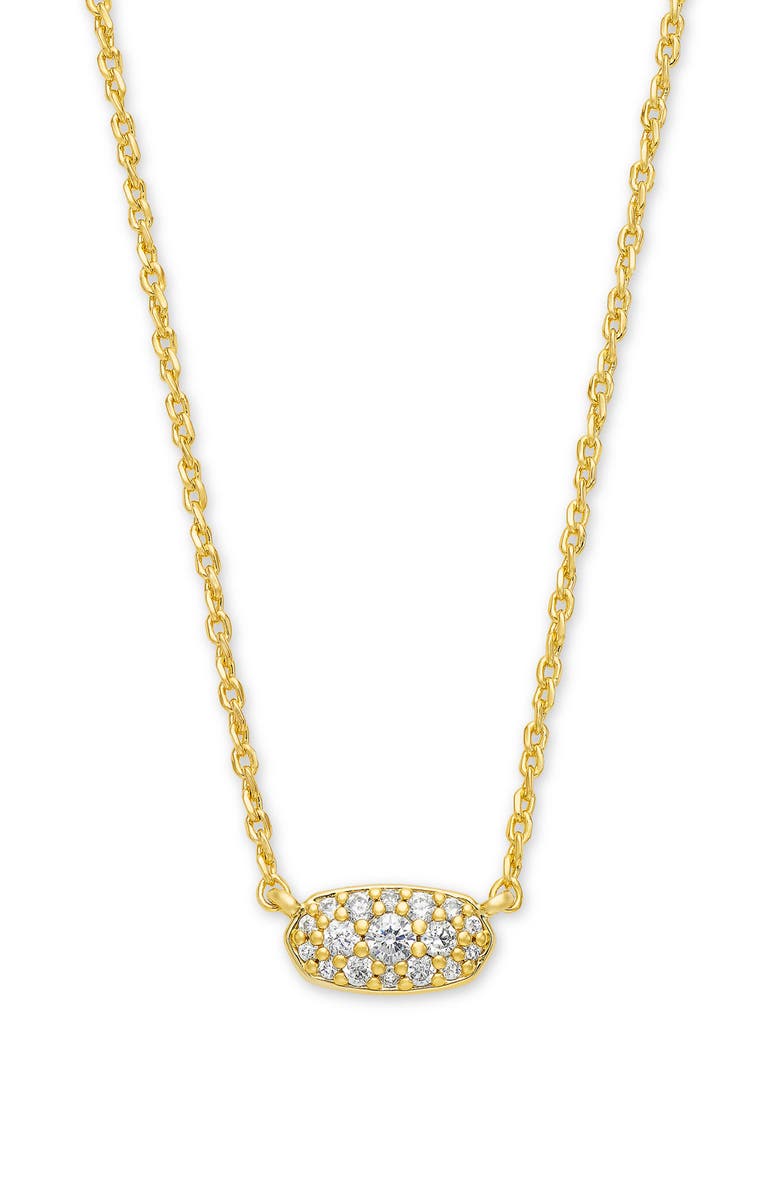 Kendra Scott Grayson Crystal Pendant Necklace, Alternate, color, Gold