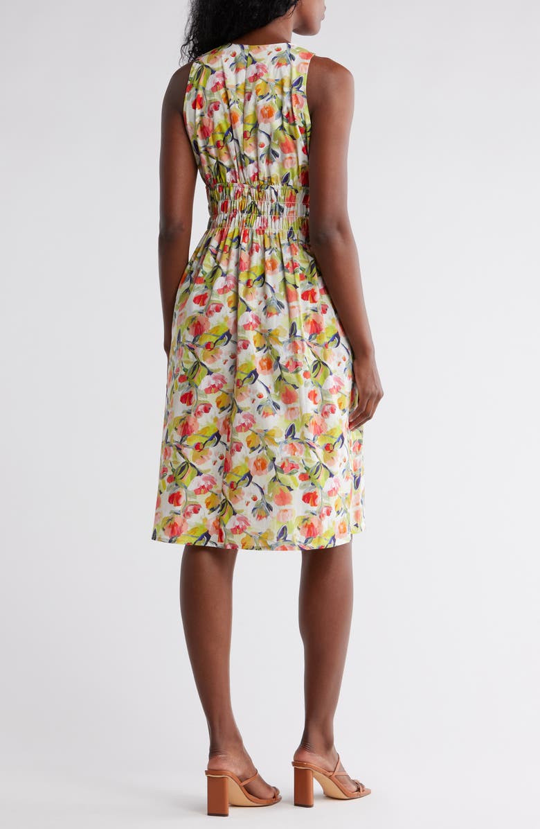 Springwater Print Sleeveless Dress