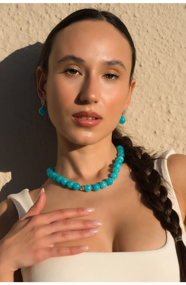 Classicharms Gia Amazonite Bead Choker Necklace, Alternate, color, 