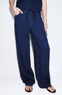 MANGO Wide Leg Tie Waist Pants