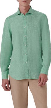 Bugatchi Axel Linen Button-Up Shirt
