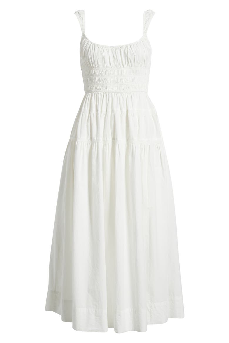 Clover Organic Cotton Poplin Tiered Sundress, Alternate, color, SALT