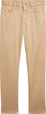 ZEGNA Garment Dyed Stretch Linen & Cotton Slim Fit Jeans