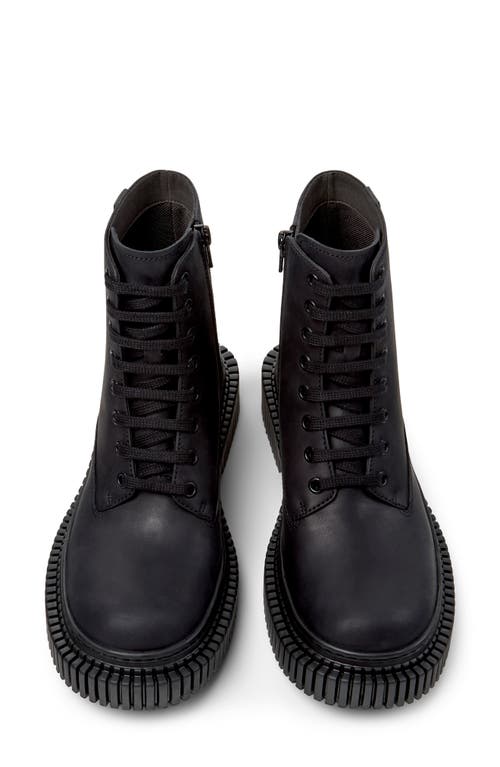 Camper Pix Berlin Combat Boot In Black