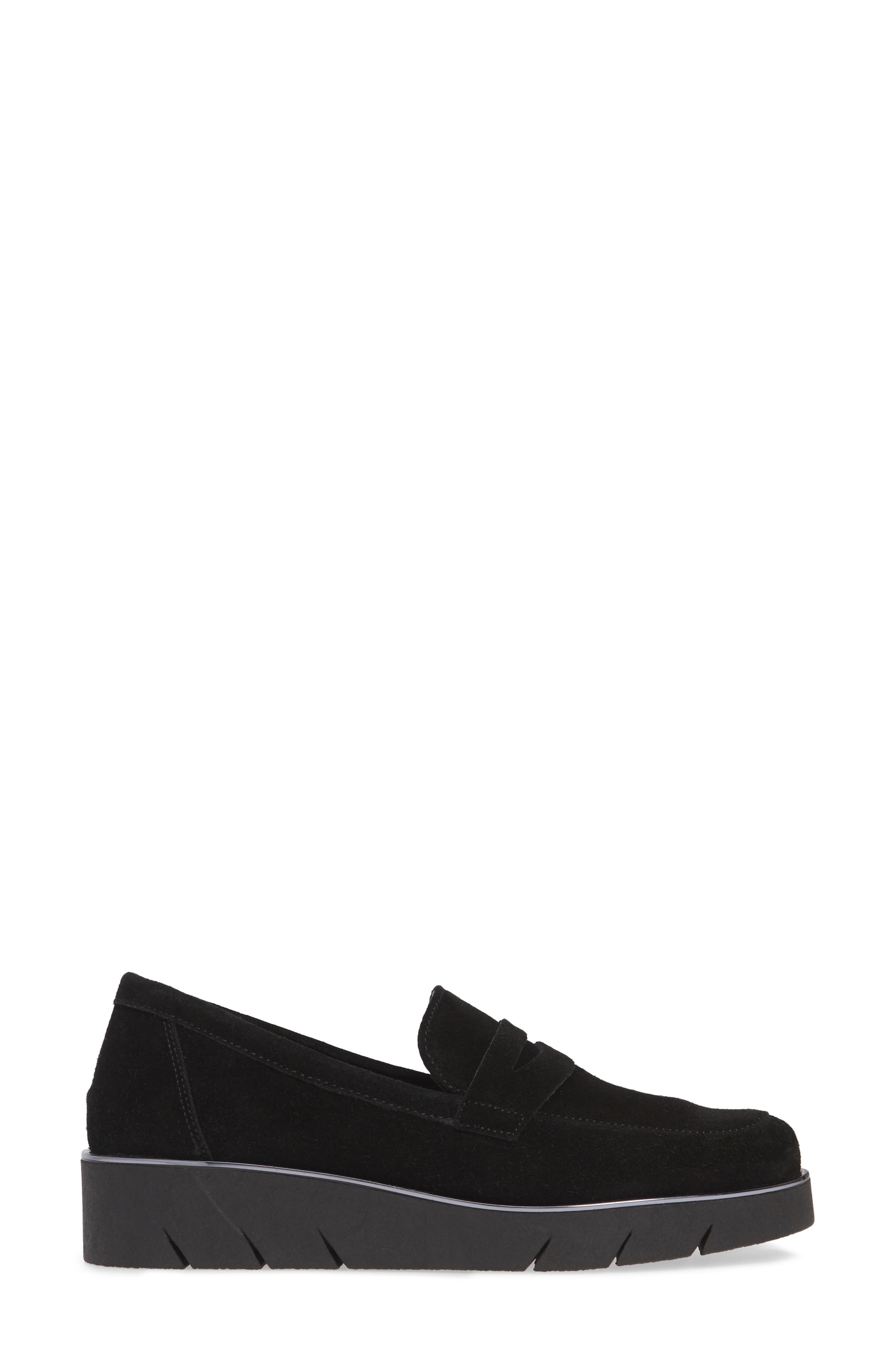 Harrow Wedge Loafer, Alternate, color, BLACK SUEDE