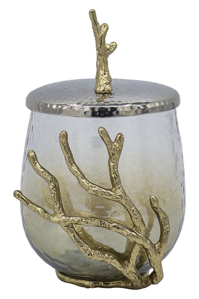 Mabrey Branch Lidded Jar, Main, color, GOLD OMBRE