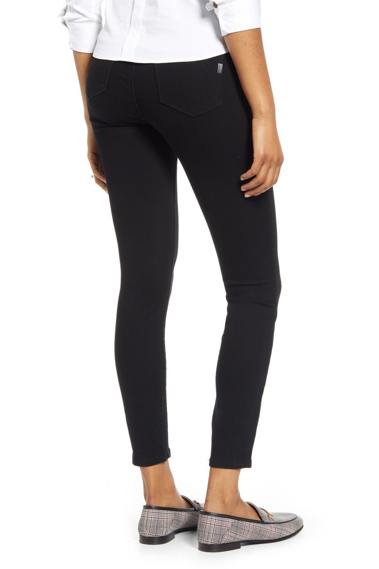 Re:Denim Ankle Skinny Maternity Jeans, Alternate, color, BLACK