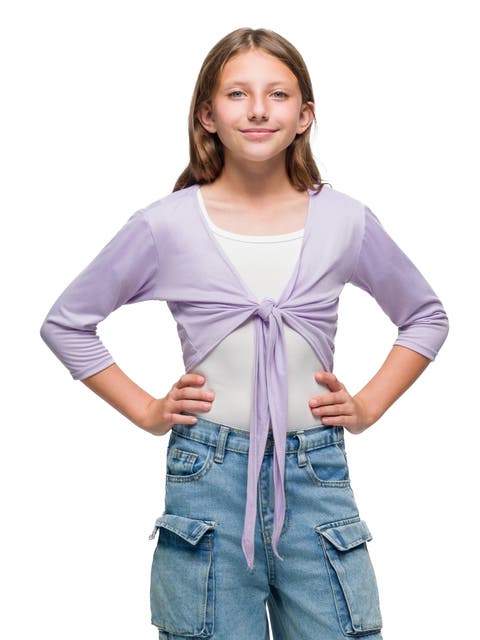 Tie Front Cropped Cardigan Shrug