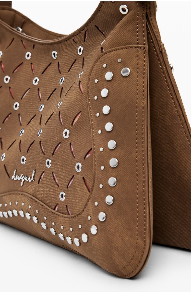 Desigual Faux Leather Crossbody Bag, Alternate, color, Camel