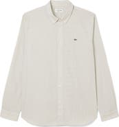 Lacoste Stripe Cotton Button-Down Shirt