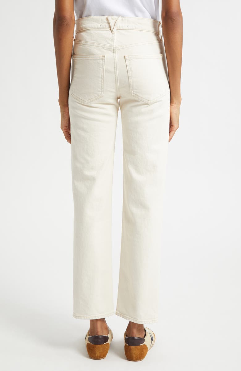 Veronica Beard Leah Straight Leg Jeans, Alternate, color, Ecru