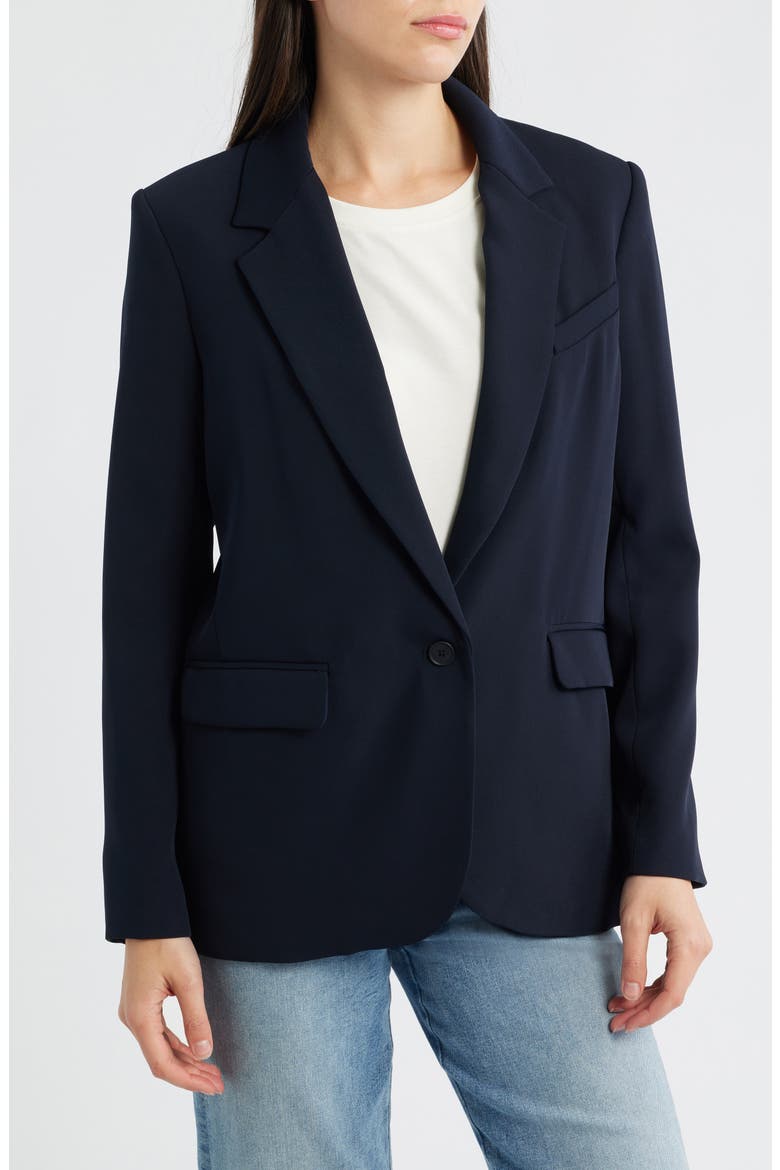 One-Button Blazer, Alternate, color, DARK NAVY