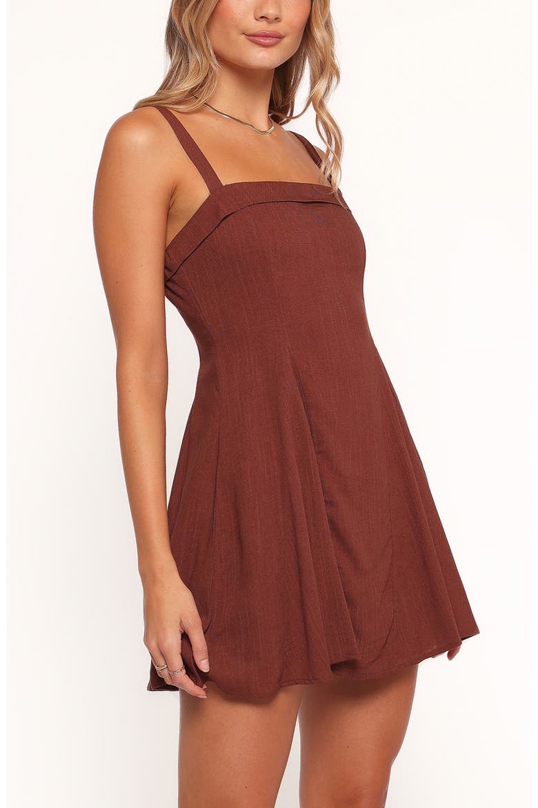 Caitlin Fit & Flare Minidress, Alternate, color, COGNAC