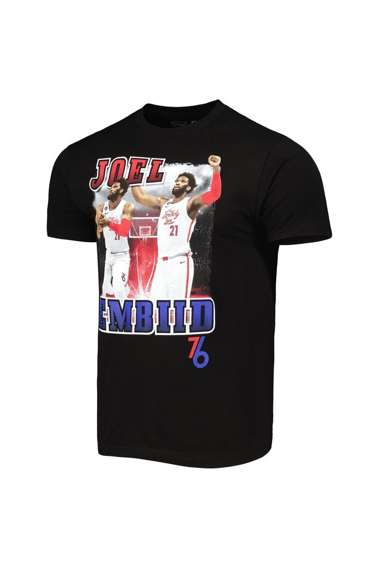 Unisex Stadium Essentials Joel Embiid Black Philadelphia 76ers City Edition Double Double Player T-Shirt, Alternate, color, Black