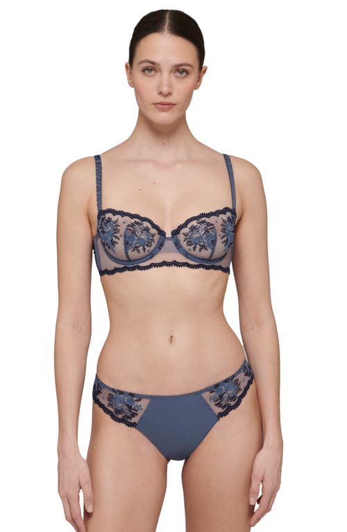 Simone Perele Intrigue Sheer Underwire Demi Bra In Animal Print