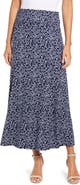 Loveappella Roll Top Print Maxi Skirt