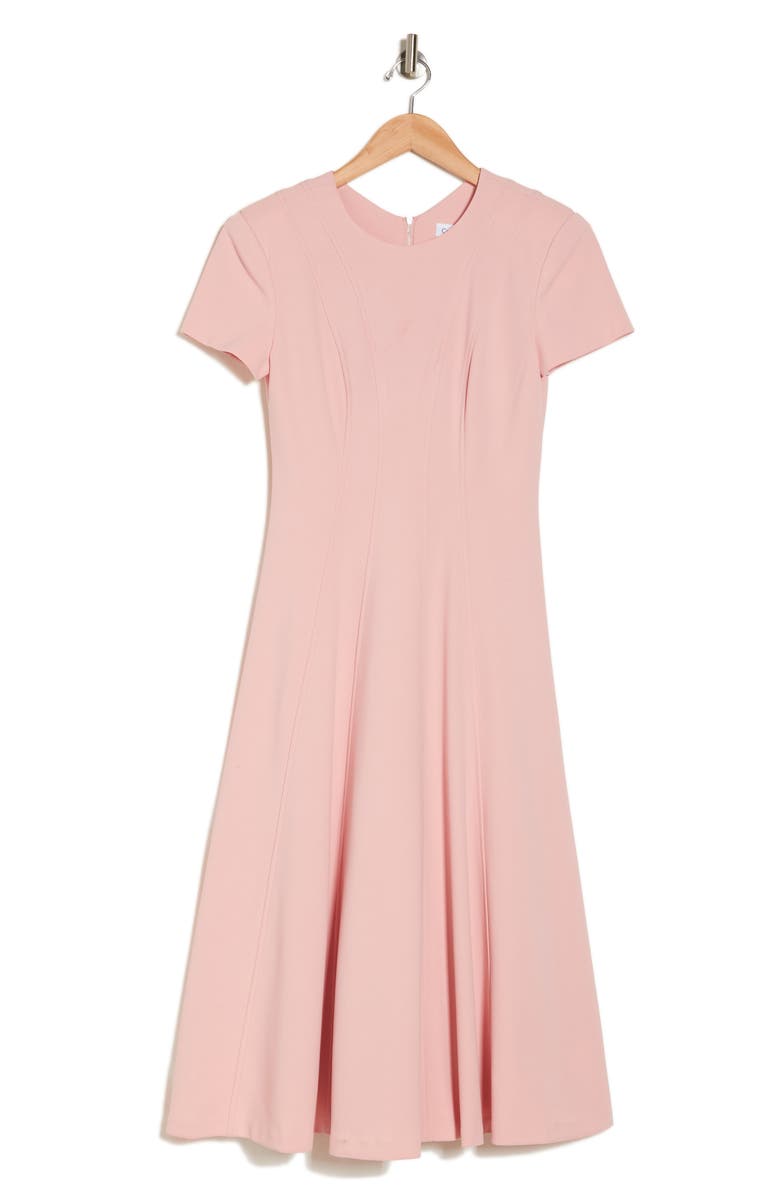 Calvin Klein Short Sleeve A-Line Dress, Main, color, 