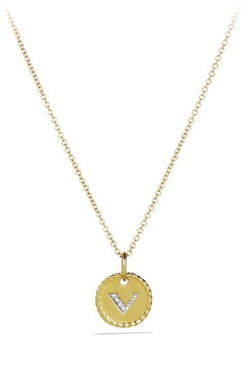 Cable Collectibles Diamond Initial Pendant Necklace