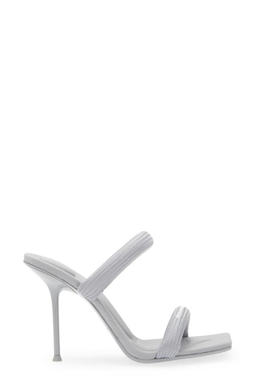 Alexander Wang Gray Julie 105mm Nylon Tubular Heeled Sandals In Grey