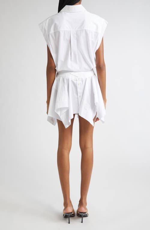 Alexander Wang Cutoff Double Cotton Poplin Shirtdress In White