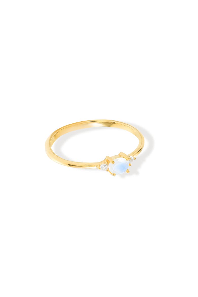 Moonstone & White Topaz Ring, Alternate, color, BLUE