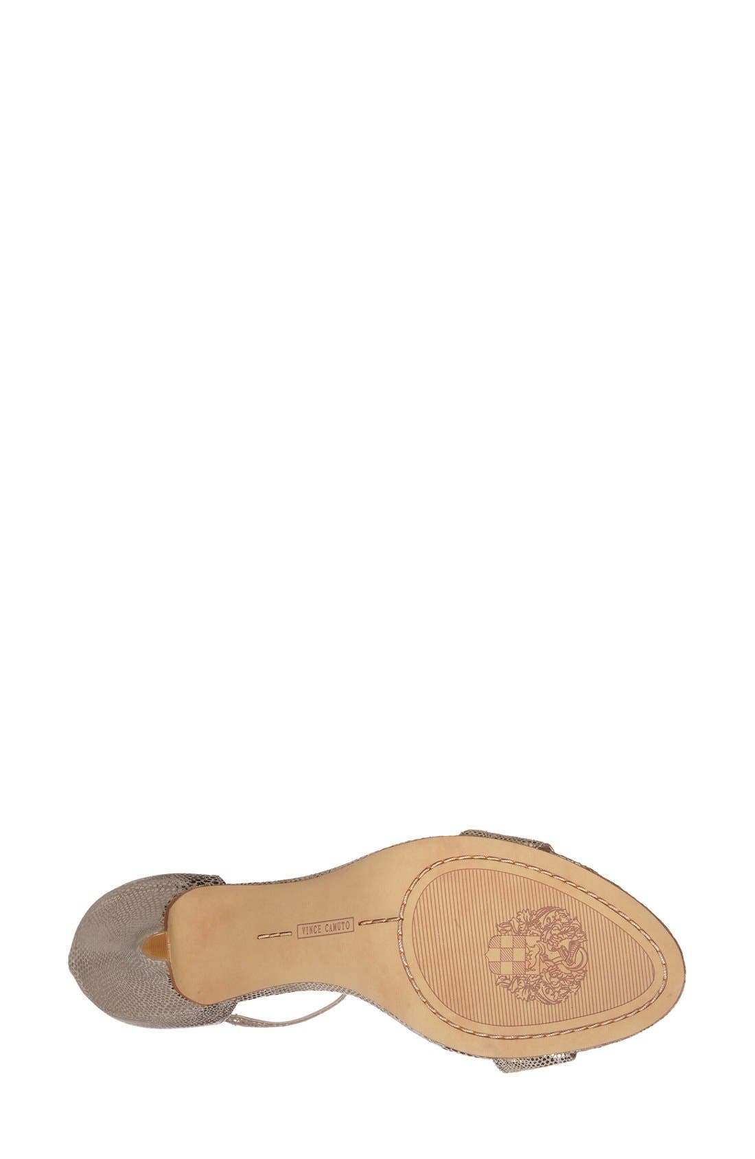 'Magner' Ankle Strap Sandal, Alternate, color, METALLIC TAUPE