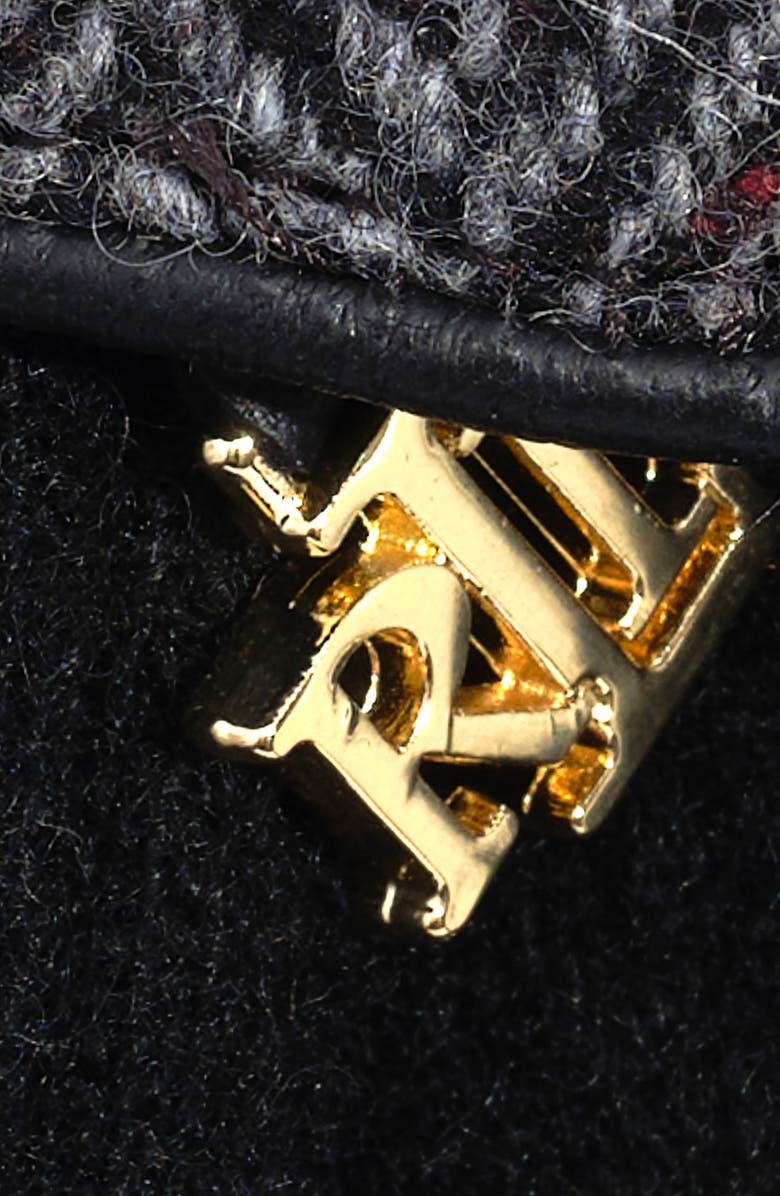 Lauren Ralph Lauren Pattern Cuff Glove With Logo Charm, Alternate, color, Black