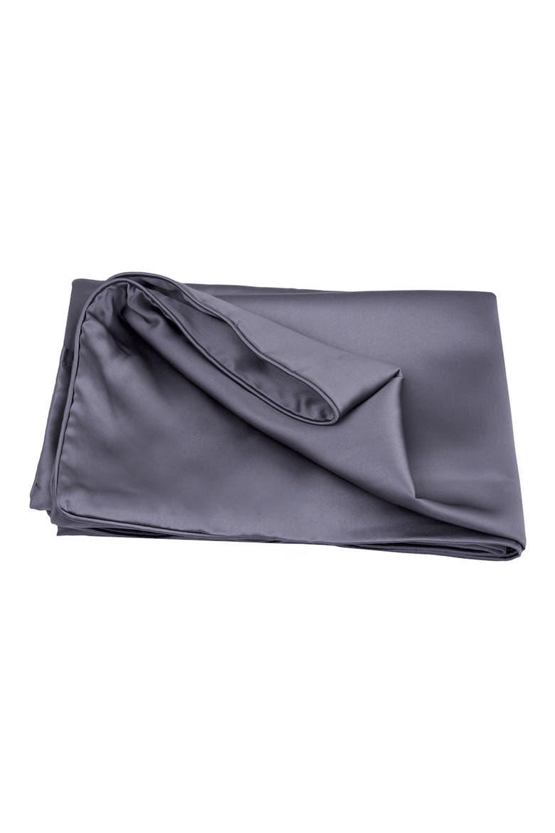 Trisilk™ Stretch Silk Pillowcase, Alternate, color, GUNMETAL
