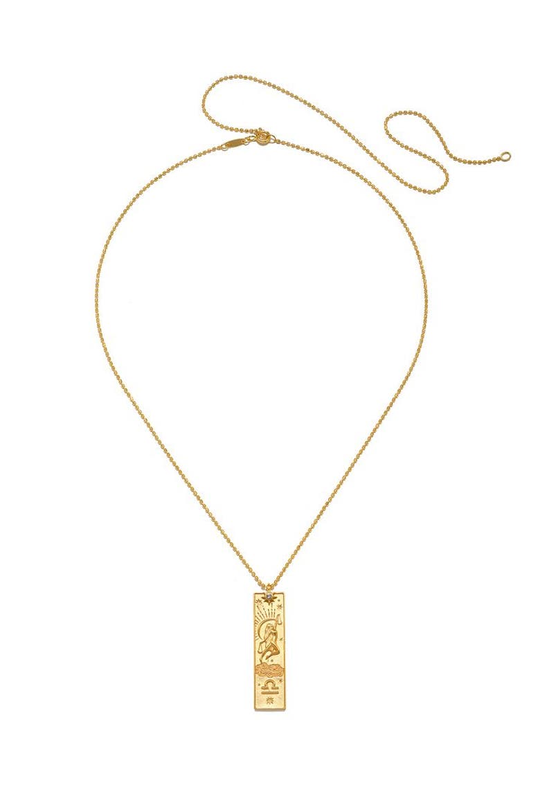 Story of Zodiac Necklace, Alternate, color, Libra