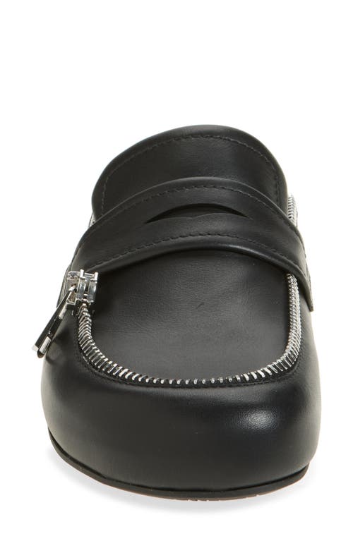 Jw Anderson Biker Loafer Slipper-mule In Black Leather In Black