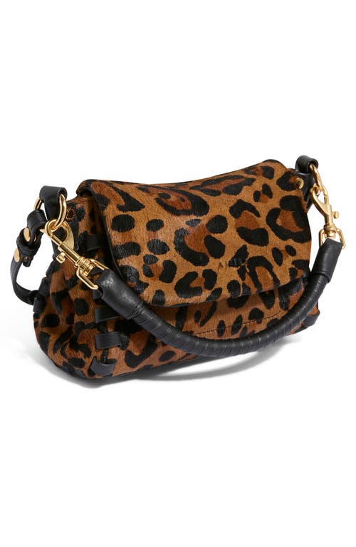 Aimee Mini Zen Leather Crossbody Bag In Brown