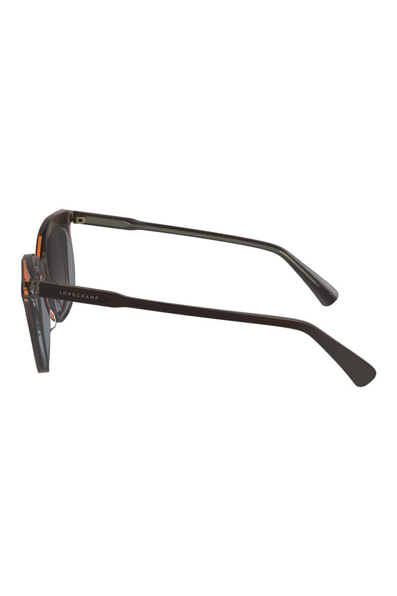 53mm Gradient Cat Eye Sunglasses, Alternate, color, BROWN/GREY