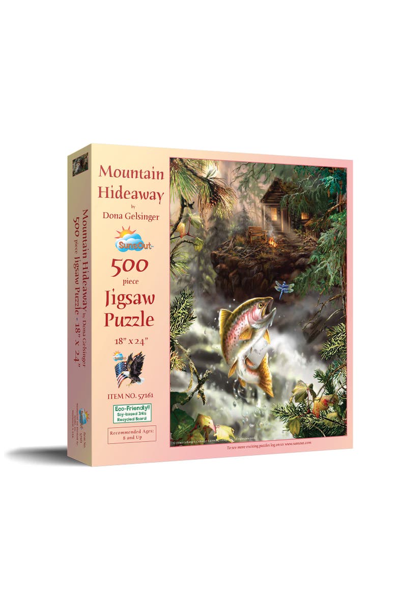 Mountain Hideaway 500 piece Jigsaw Puzzle for Adults, Main, color, Multicolor