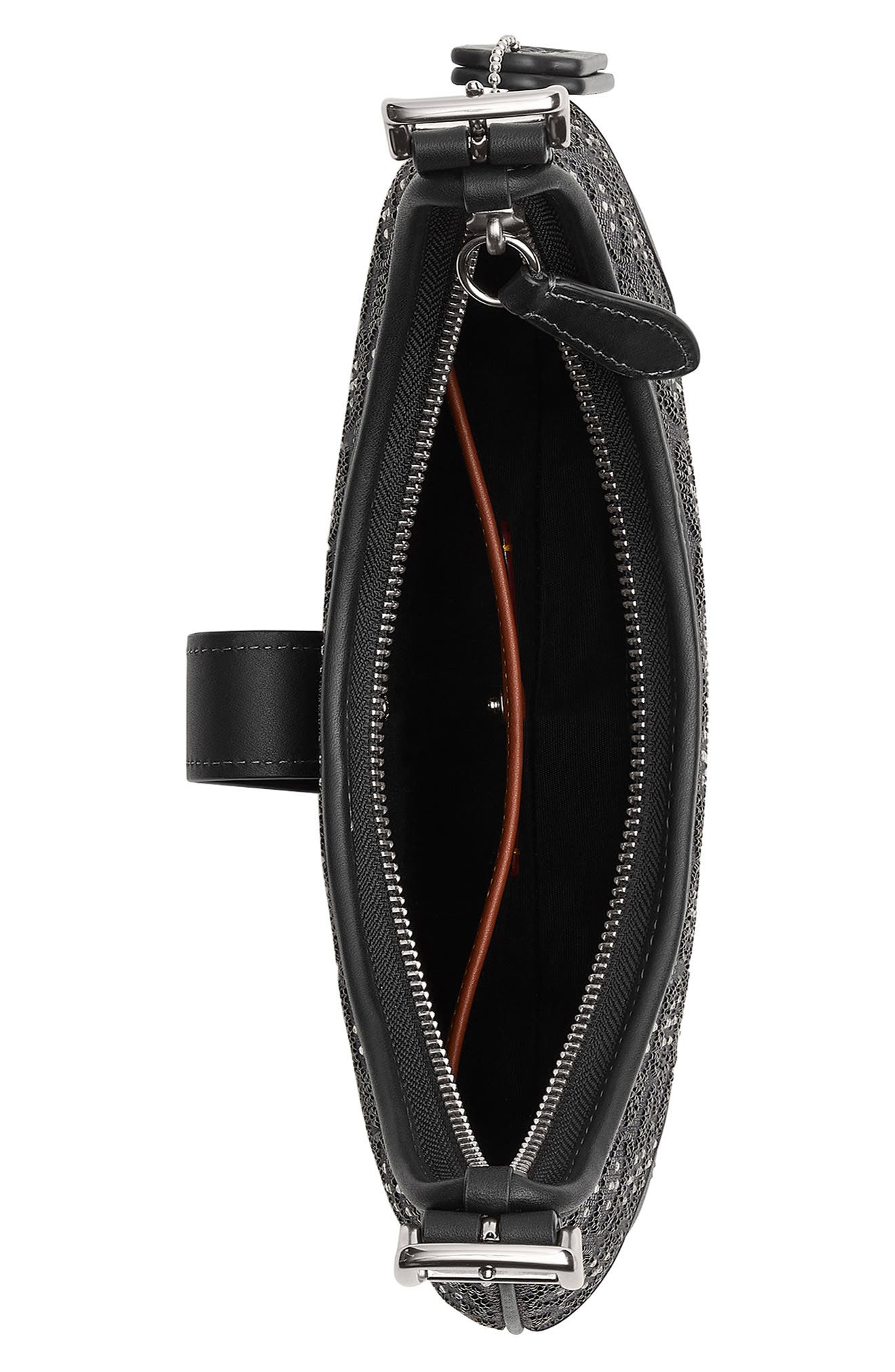 COACH Hamptons Crystal Signature Jacquard Hobo Bag, Alternate, color, 