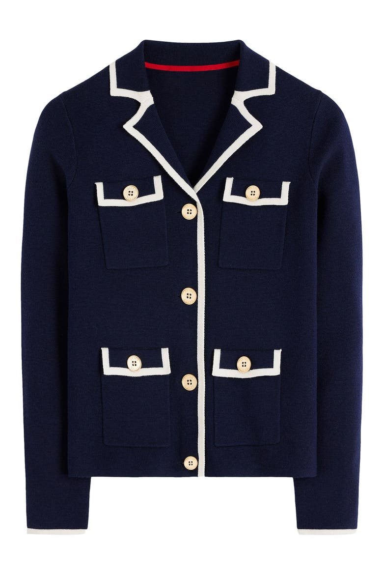 Phoebe Collared Cardigan, Alternate, color, NAVY