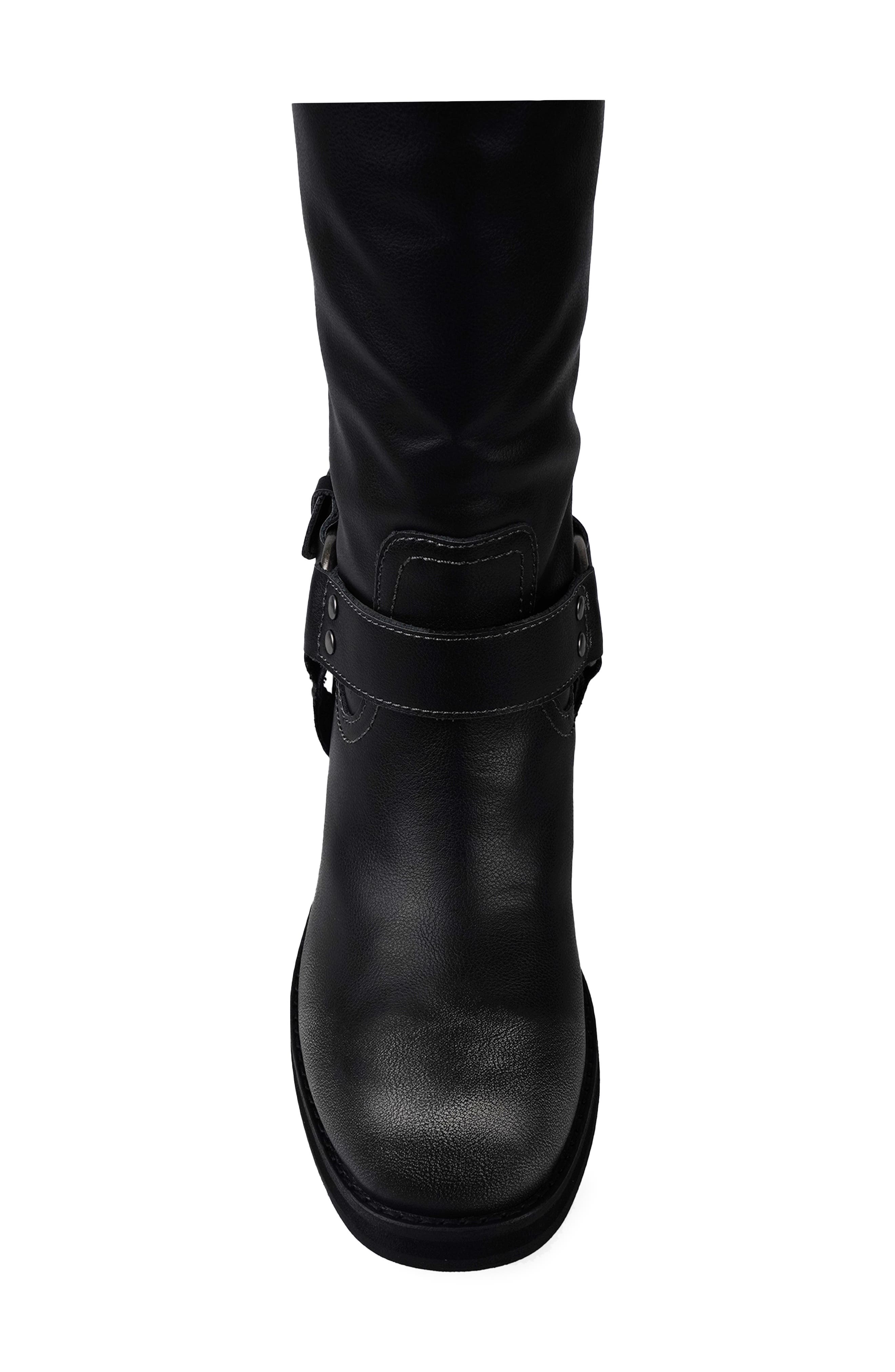Candie's Reecie Knee High Boot, Alternate, color, Black Leather