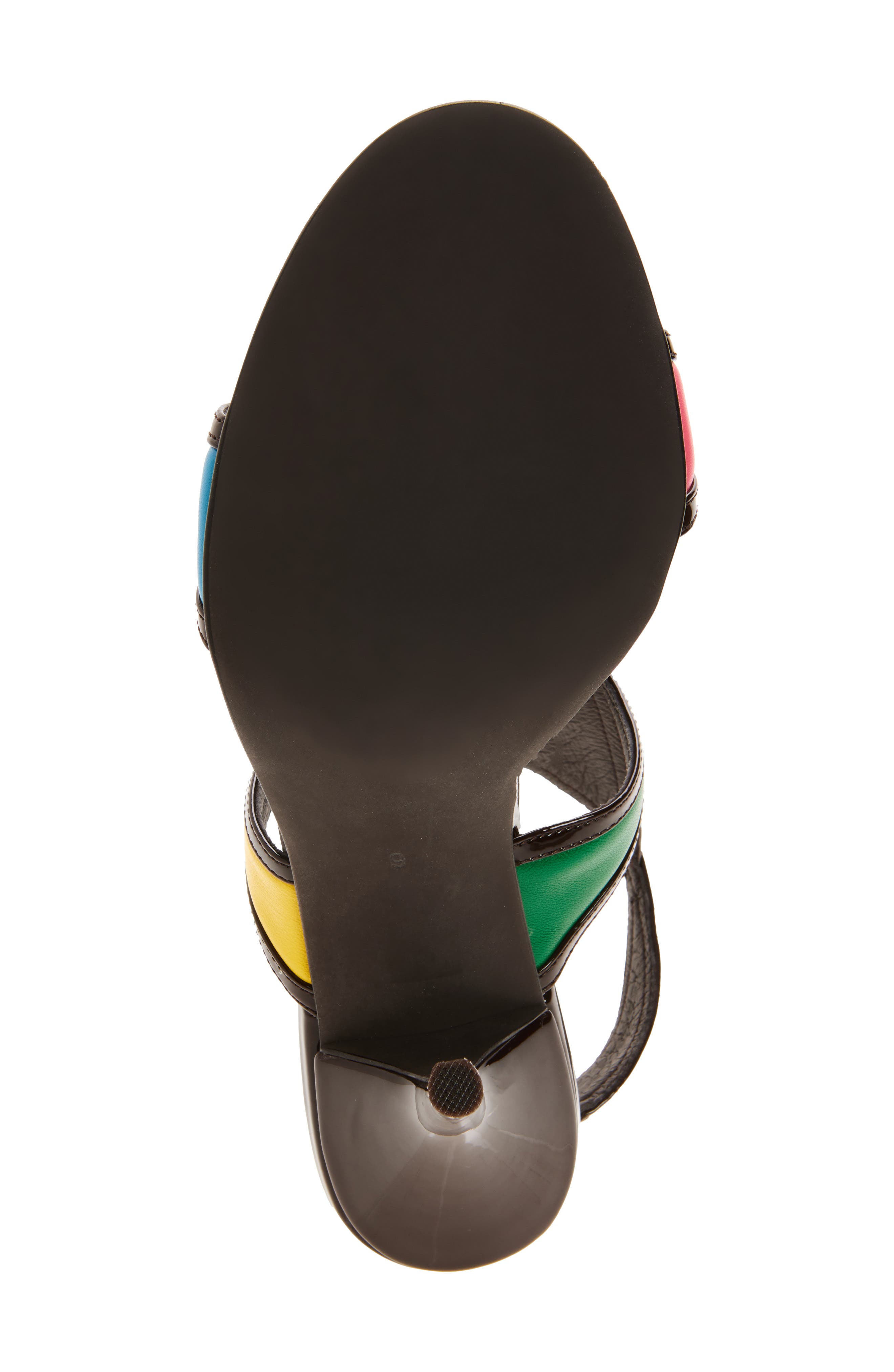 Jeffrey Campbell Kaleido Ankle Strap Sandal, Alternate, color, Brown Patent Multi