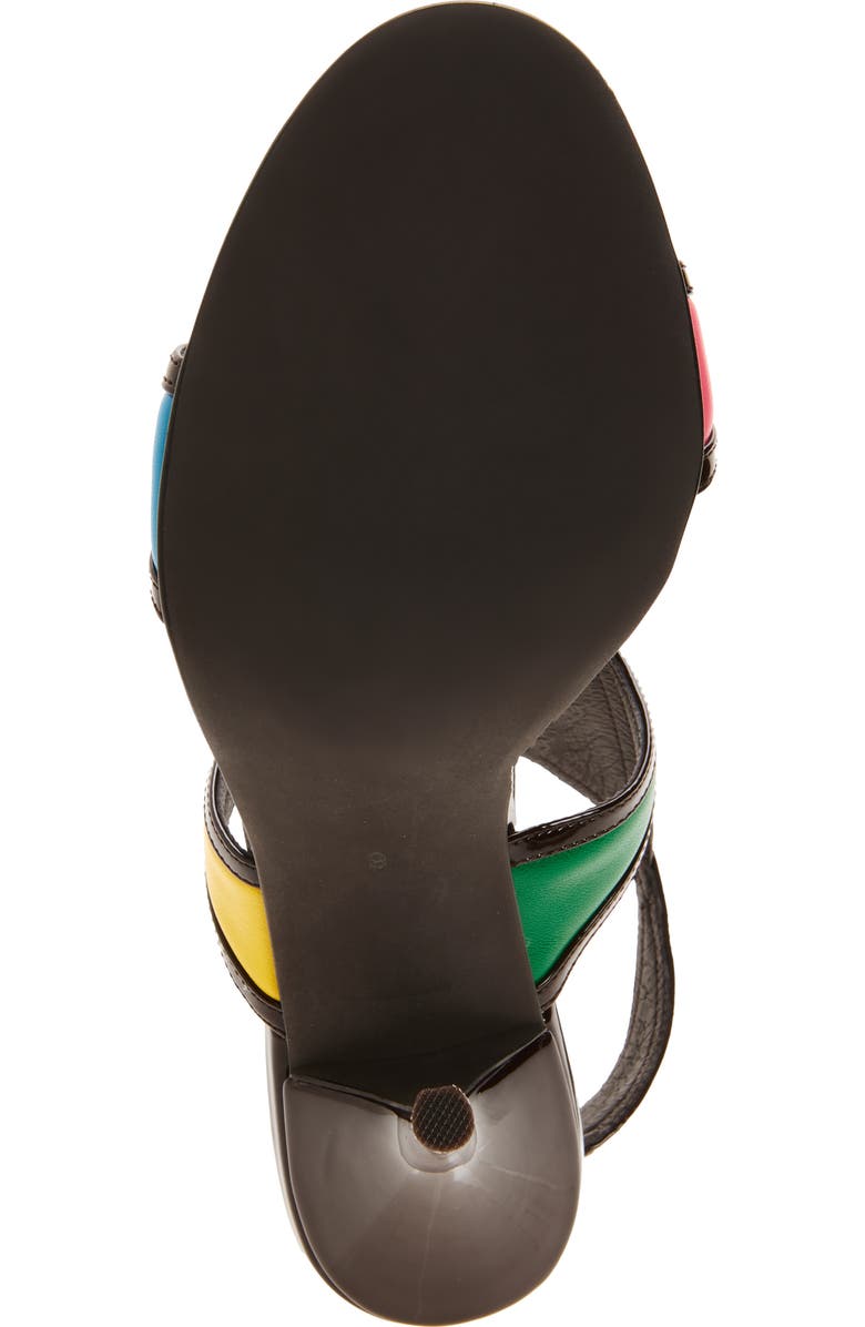 Jeffrey Campbell Kaleido Ankle Strap Sandal, Alternate, color, Brown Patent Multi