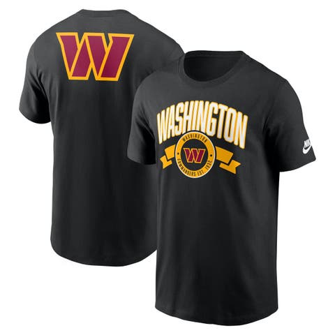 Men's Nike Black Washington Commanders Rewind Front and Back Hit Essential T-Shirt