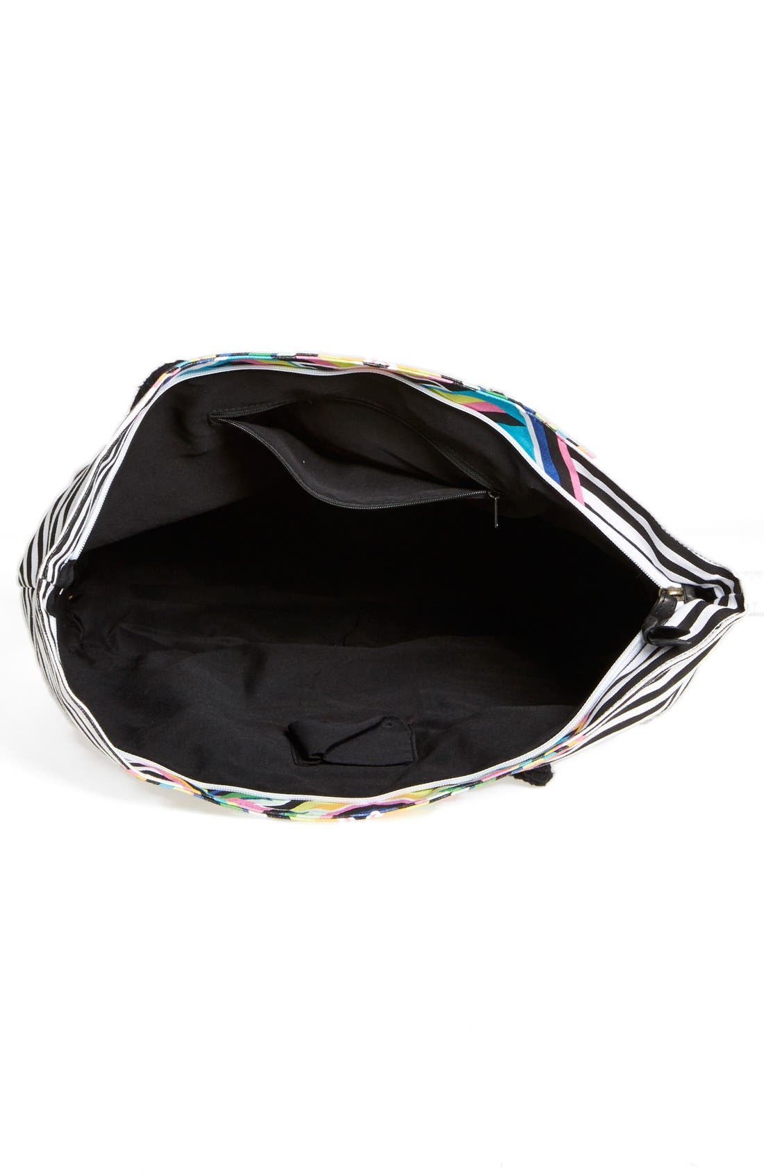 'Hearts Desire' Beach Bag, Alternate, color, BLACK