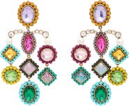 Kurt Geiger London Multicolor Crystal Chandeleir Drop Earrings