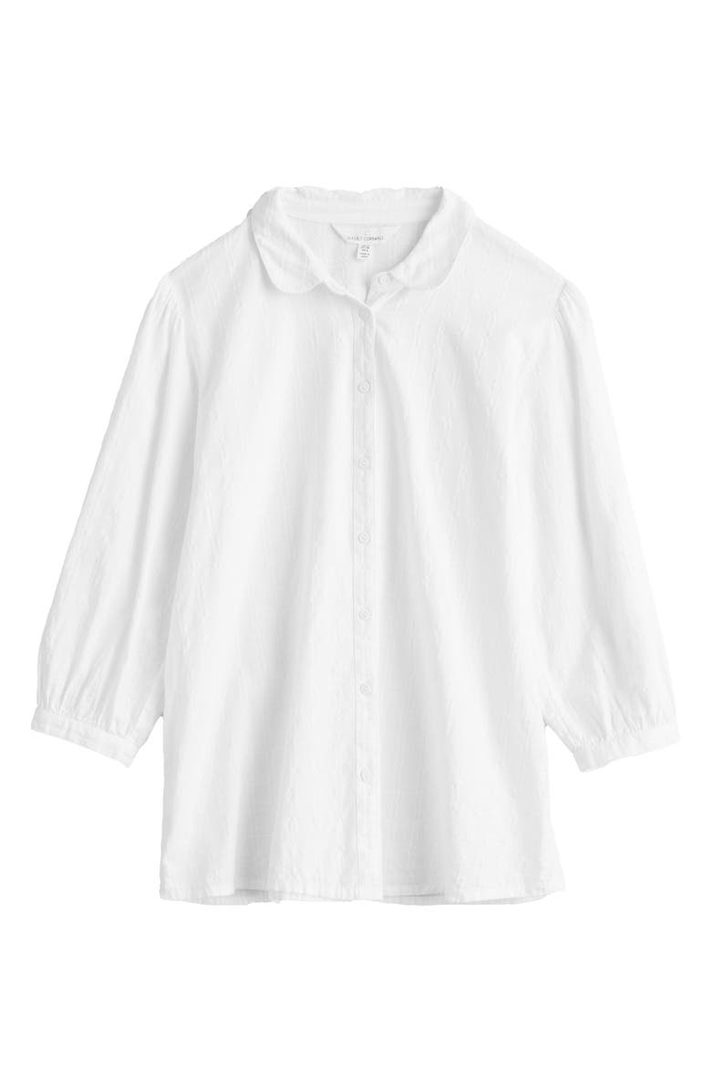 Seasalt Cornwall Hope Cottage Organic Cotton Button-Up Shirt, Alternate, color, Salt