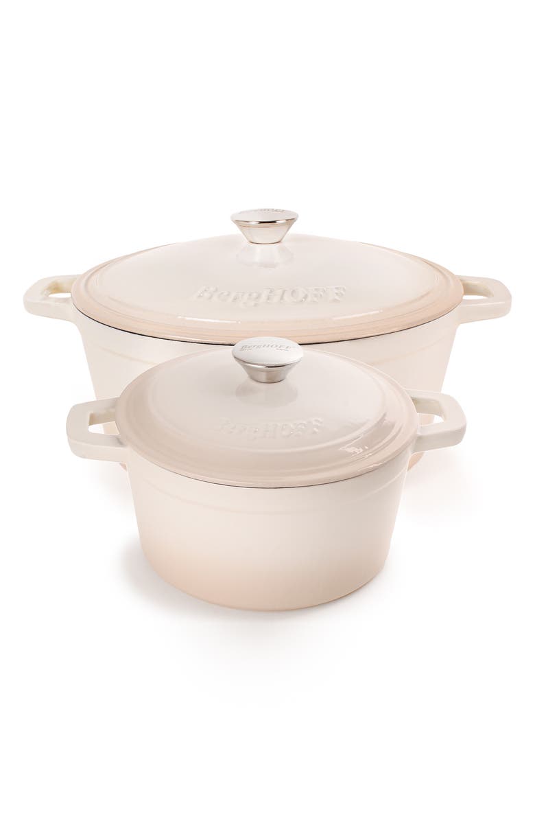 BergHOFF Neo Enameled Cast Iron 4-Piece Set, Alternate, color, White