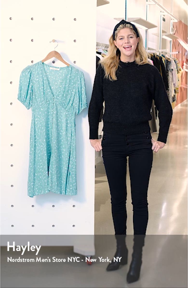 Petunia Floral Short Sleeve Fit & Flare Dress, sales video thumbnail