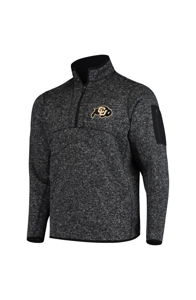 ANTIGUA Men's Antigua Black Colorado Buffaloes Fortune Half-Zip Sweatshirt, Main, color,