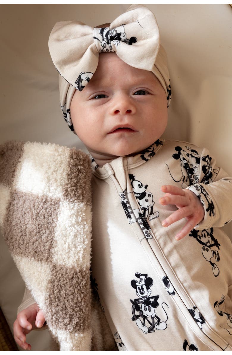 Charlie Lou Baby<sup>®</sup> Steamboat Willie Footed Double Zipper Pajamas, Alternate, color, 