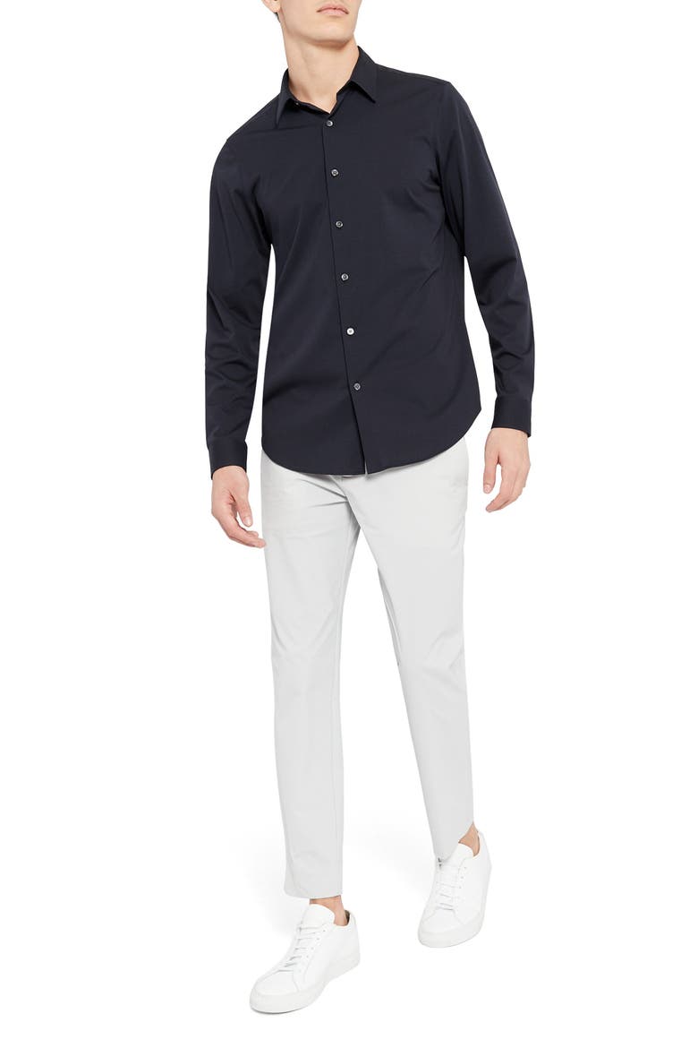 Sylvain ND Structure Knit Button-Up Shirt, Alternate, color, ECLIPSE