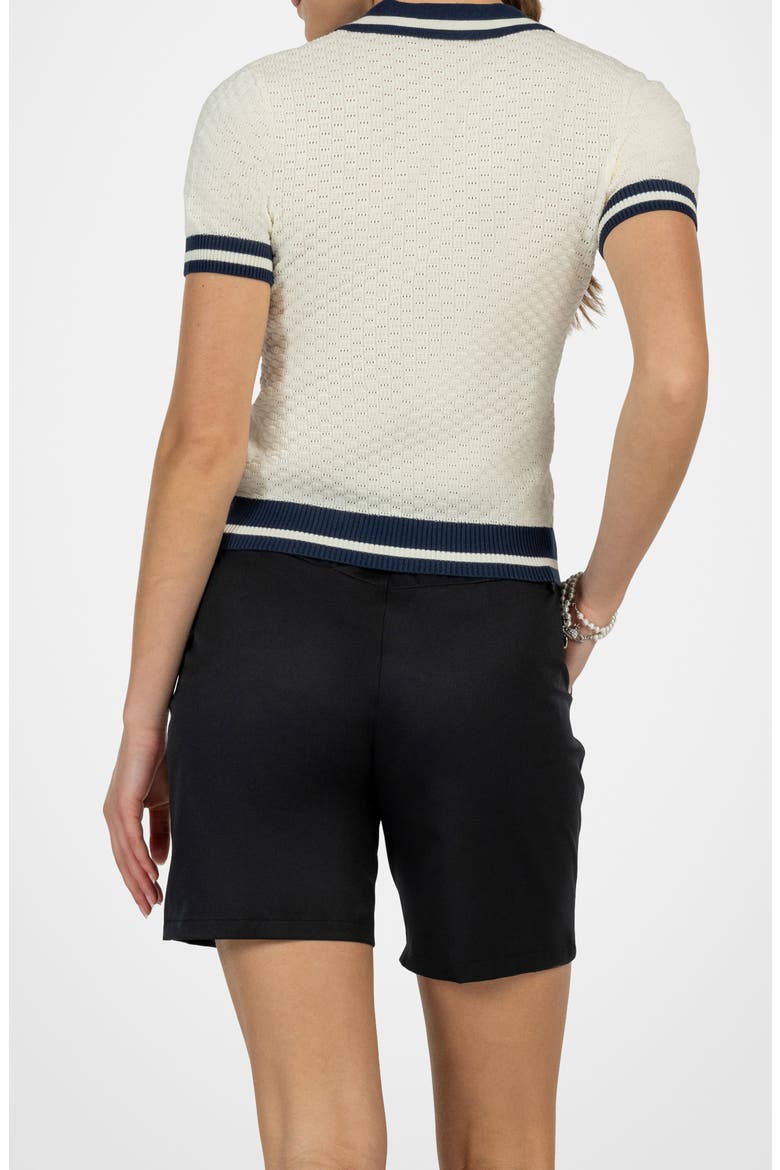 Clubhouse Tipped Pima Cotton Polo, Alternate, color, WHITE/ NAVY