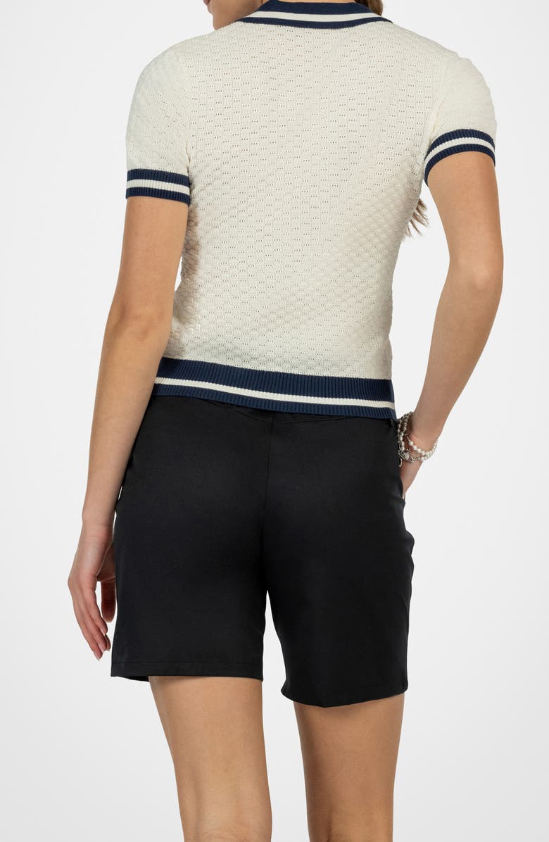 Golf Linx 18 Clubhouse Tipped Pima Cotton Polo, Alternate, color, White/ Navy