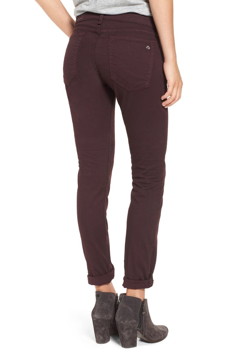 'The Dre' Slim Boyfriend Pants, Alternate, color, AGED BURGUNDY
